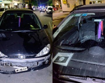 Así quedó el auto de Guazzora tras el incidente con la policía porteña