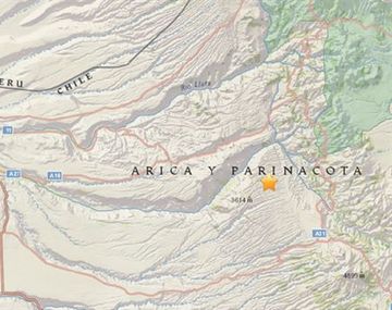 El epicentro de uno de los sismos de Chile