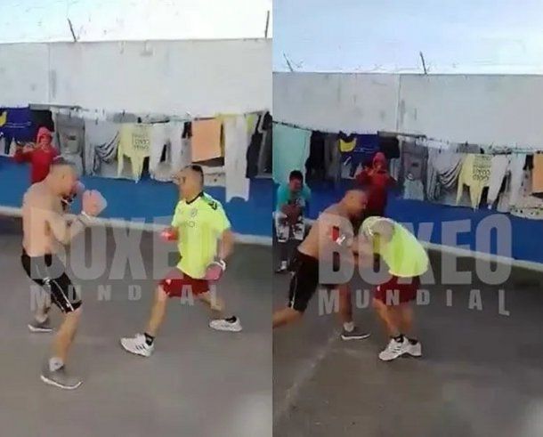 Se filtró un video de la Hiena Barrios peleando en el penal de Campana