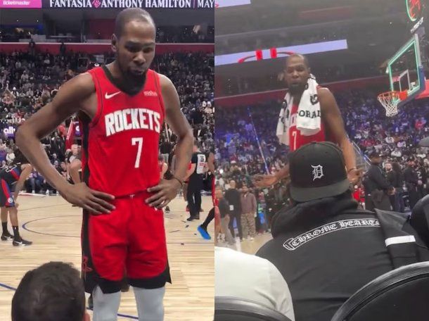 Escándalo en la NBA: Kevin Durant estalló contra un hincha en pleno partido