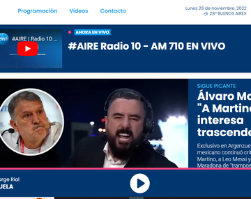 Nuevo portal de Radio 10
