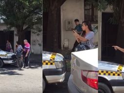 No dejó pasar a un taxista que la acosó hasta que le pidió disculpas