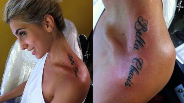 Por amor: Cinthia Fernández se tatuó los nombres de sus hijas