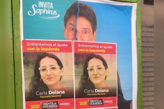 La furia de Sergio Gonal porque el Frente de Izquierda le tapó el cartel con el que promociona su trabajo