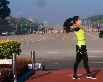 Video: grabó el golpe de Estado en Myanmar por dar una clase de gimnasia