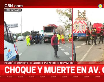 Impresionante choque y muerte en General Paz