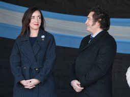 Victoria Villarruel con Javier Milei.