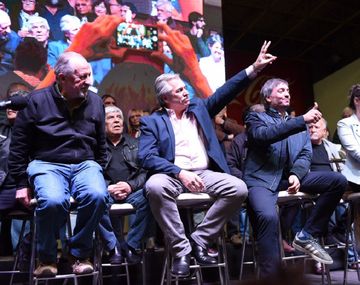 Hugo Yasky, Alberto Fernández, Máximo Kirchner y Gisela Marziotta