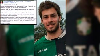 el mensaje en facebook de la hermana del rugbier internado: es un toro, no dejen de rezar por el el mensaje en facebook de la hermana del rugbier internado: es un toro, no dejen de rezar por el