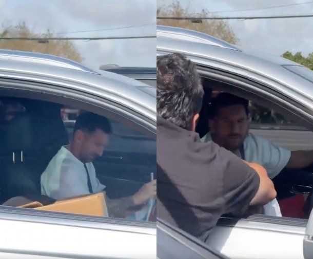 Se encontró a Lionel Messi en un semáforo y su reacción se volvió viral