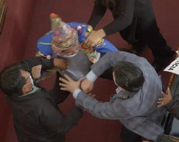 Batalla campal: legisladores bolivianos se agarraron a trompadas en medio de una sesión