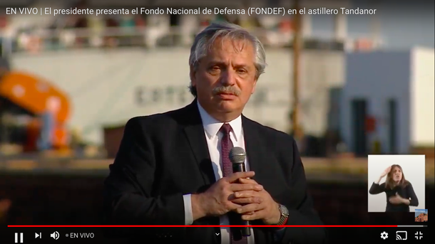 Alberto Fernández presentó el nuevo Fondo Nacional de Defensa