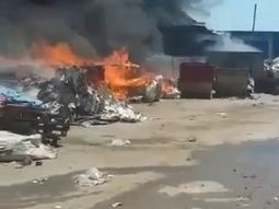 Un galpón de la Ceamse se incendió Un galpón de la Ceamse se incendió