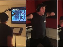 Hugh Jackman en plena acción
