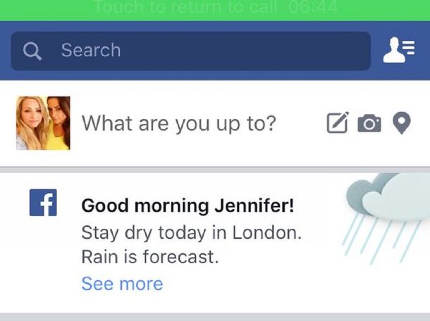 Facebook prueba alertas meteorológicas en su app para móviles