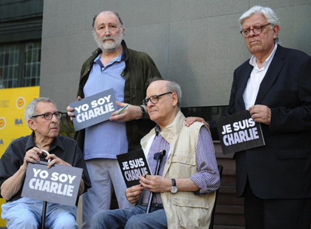 Quino, Garaycochea y otros caricaturistas repudiaron el atentado en París