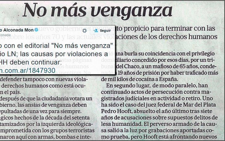 Periodistas de La Nación toman distancia del editorial en defensa de genocidas