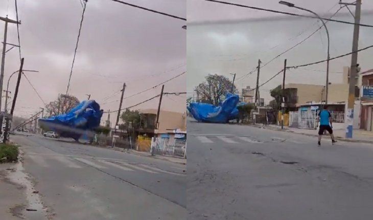 VIDEO: Se voló una pelopincho y apareció en medio de una avenida