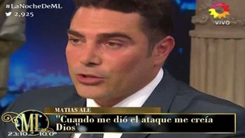 Matías Alé le contó a Mirtha legrand cómo fueron sus ataques. Matías Alé le contó a Mirtha legrand cómo fueron sus ataques.