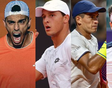 Cerúndolo, Darderi, Báez y Etcheverry.