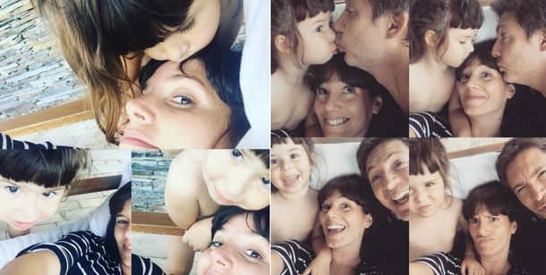 Las divertidas selfies de Griselda Siciliani y Adrián Suar con su hija Margarita