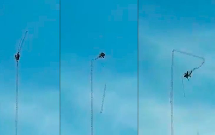 Un obrero murió al desplomarse la antena en la que estaba trabajando