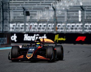 Nico Varrone se destacó en la Sprint de la Fórmula 2 en Miami: terminó cuarto