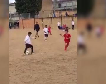 ¡Igualito! El hijo de Cristiano Ronaldo sorprendió a todos con su pegada