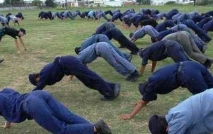 Entrenamiento en la escuela de Policías de La Rioja