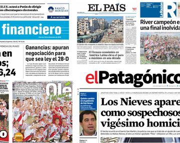 Tapas de diarios del 16 de diciembre de 2016