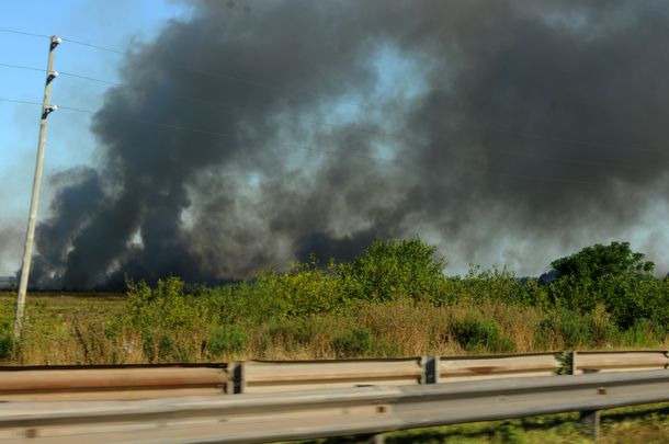 Controlaron el fuego en Zárate-Brazo Largo por la quema de pastizales