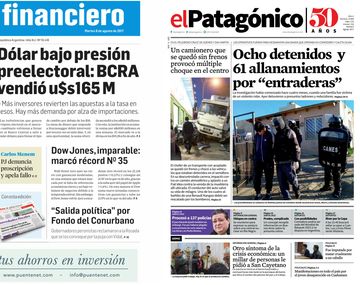 Tapas de diarios del martes 8 de agosto de 2017