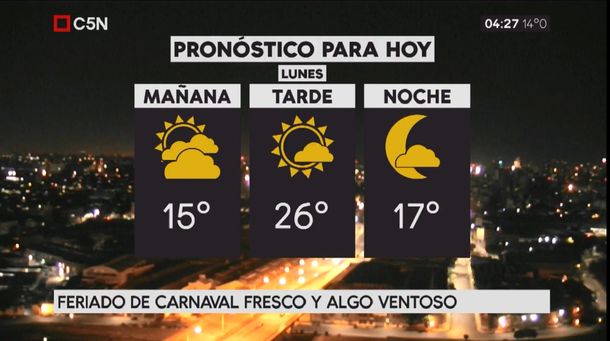 Pronóstico del tiempo del lunes 12 de febrero de 2018