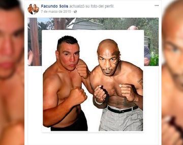 Facundo Solís y Mike Tyson en la foto de perfil de Facebook del femicida