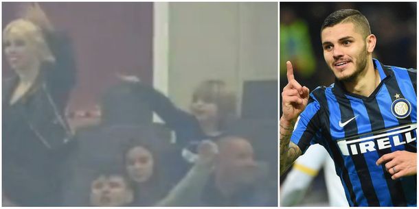 Video: el hijo de Maxi López festejó un gol de Mauro Icardi