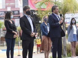Sergio Massa en la reapertura del Parque de la Costa