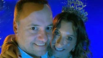 Manuel Adorni y su esposa. Manuel Adorni y su esposa.