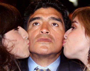 Diego Maradona y sus hijas