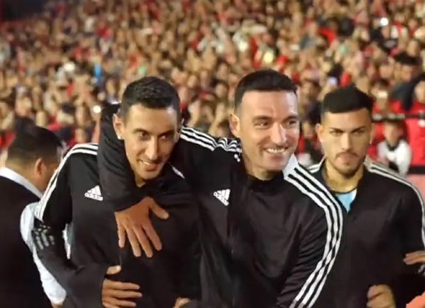 Así entraban los campeones del mundo a la despedida de Maxi Rodríguez