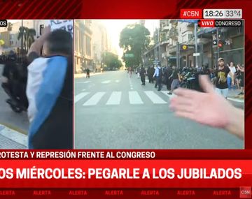 Congreso: reprimieron jubilados que marchaban junto a la barra de Chacarita