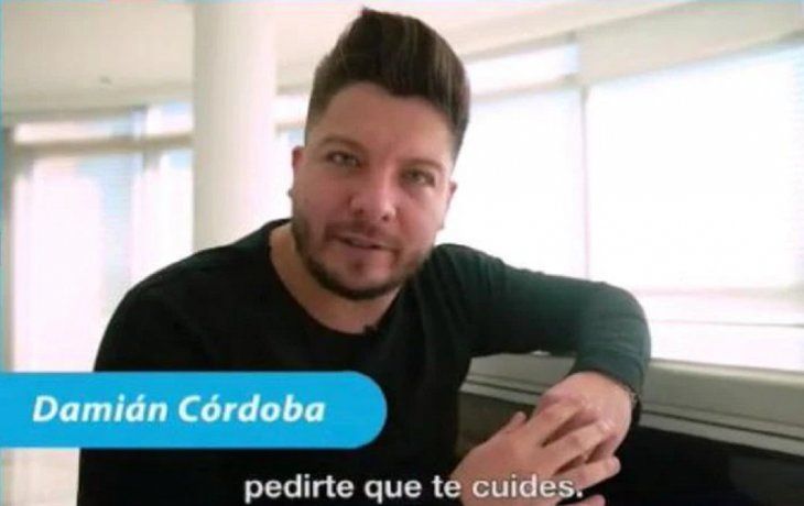 Damián Córdoba pedía cuidarse del covid en un spot de la Municipalidad