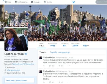 Cristina Kirchner destacó el respaldo de la OEA