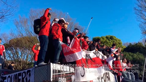 El multitudinario banderazo de River, según los medios japoneses