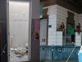 Más de 2000 personas confluyeron en mástil ubicado en la esquina de avenida Real y Libertador, pleno centro de ese distrito.