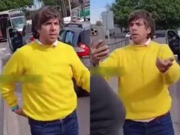 La furia de Robertito en plena vía pública porque le gritaron rosca floja