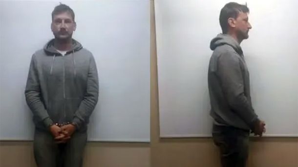 Germán Kiczka luego de ser capturado. Germán Kiczka luego de ser capturado.