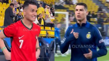 la desopilante reaccion de cristiano ronaldo al ver a su doble: eres muy feo la desopilante reaccion de cristiano ronaldo al ver a su doble: eres muy feo
