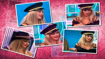 el show televisivo de karina jelinek: gorro de policia, peluca rubia y frases desopilantes el show televisivo de karina jelinek: gorro de policia, peluca rubia y frases desopilantes