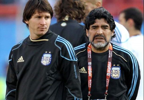 Maradona agradeció el gesto de los jugadores de Argentina