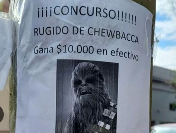 Broma viral: usaron su celular para un concurso de rugidos de Chewbacca